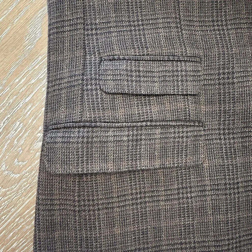 Lauren Ralph Lauren 42L BROWN 100% Wool Sport Coat Blazer Jacket Plaid EXCELLENT